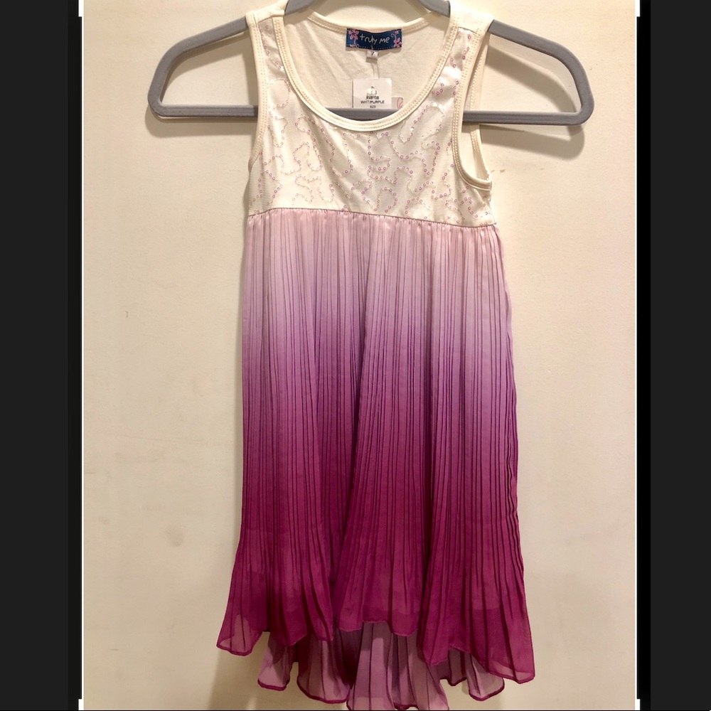 Girls pleated maxi dress with sequence by Truly Me